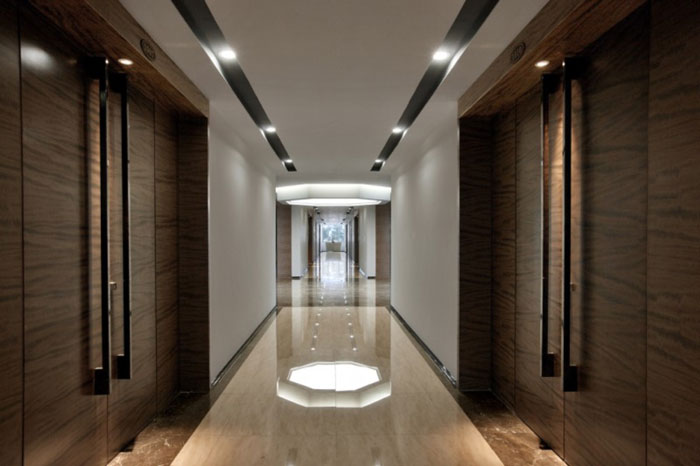 現代商務會議酒店裝修過道走廊