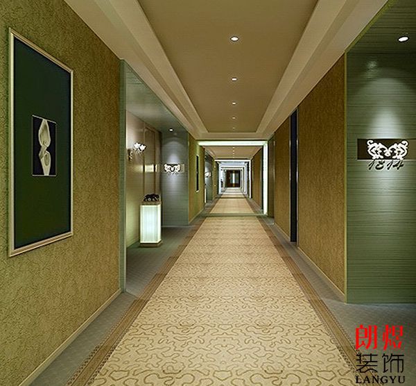 快捷酒店裝修設計客房走廊