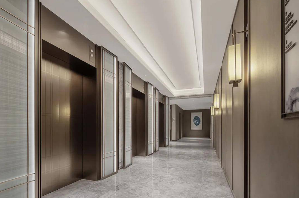 酒店大廳電梯通道設計效果圖